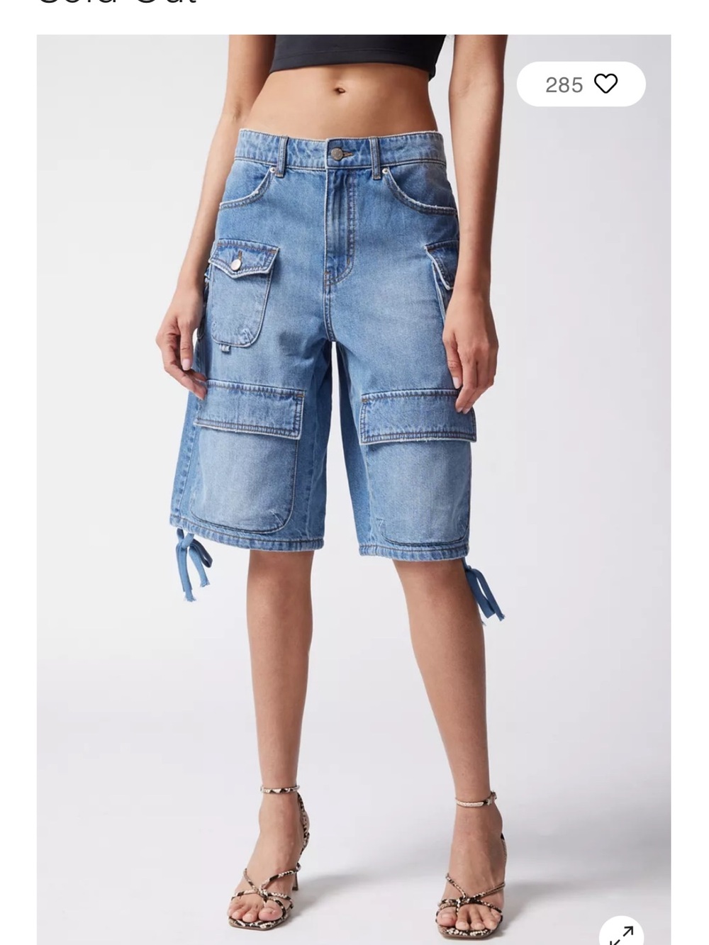 Urban Outfitters BDG Bellow Denim Cargo Short Size 31 Baggy Jorts Y2K Style